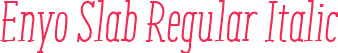 Enyo Slab Regular Italic